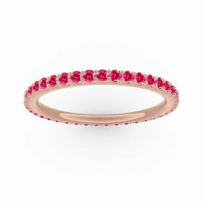 Paola Eternity Band, 1/2 Ct, Pink Ruby