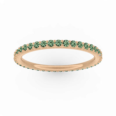 Paola Eternity Band, 1/2 Ct, Green Sapphire