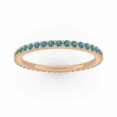 Paola Eternity Band, 1/2 Ct, Teal Sapphire