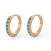 Paola Clicker Hoops, Teal Sapphire