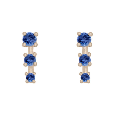 Cora Earrings, Blue Sapphire