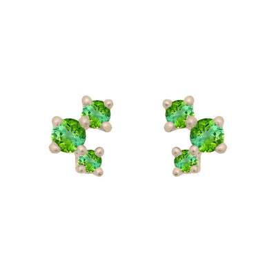 Celeste Earrings, Green Tourmaline