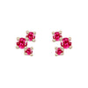 Celeste Earrings, Pink Ruby