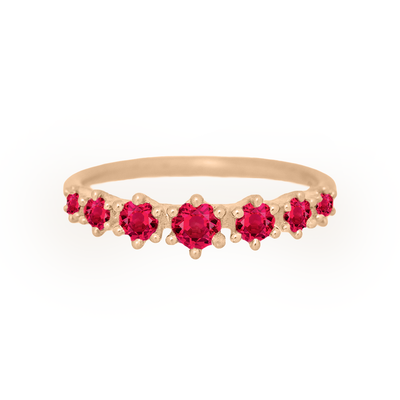 Helena Ring, petite, Red Ruby