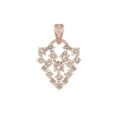 Cosmos Heart Charm, Champagne Diamond