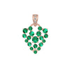 Cosmos Heart Charm, Emerald