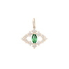 Feline Eye Charm, Mini, Emerald